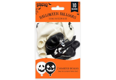 Halloween Balloons Asstd 10" (33730-BLC)