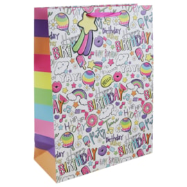 Eurowrap Text Gift Bag Xlarge (33955-1WC)