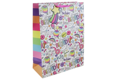 Eurowrap Text Gift Bag Xlarge (33955-1WC)