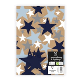 Stars 2 Sheet 2 Tag Gift Wrap (34003-2S2TC)