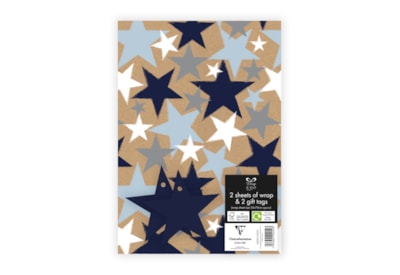 Stars 2 Sheet 2 Tag Gift Wrap (34003-2S2TC)