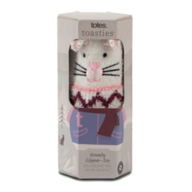 Totes Isotoner Novelty Super Soft Slipper Socks Cat (3403HCAT)