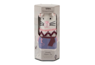 Totes Isotoner Novelty Super Soft Slipper Socks Cat (3403HCAT)