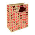 Kraft Hearts Gift Bag Large (34846-2C)