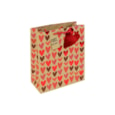 Kraft Hearts Gift Bag Medium (34846-3C)