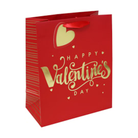 Happy Valentines Text Gift Bag Large (34852-2C)