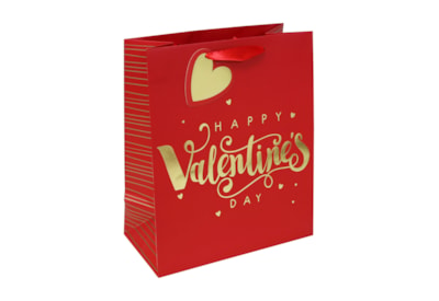 Happy Valentines Text Gift Bag Large (34852-2C)