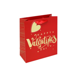 Happy Valentines Text Gift Bag Medium (34852-3C)