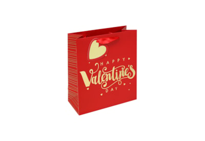 Happy Valentines Text Gift Bag Medium (34852-3C)