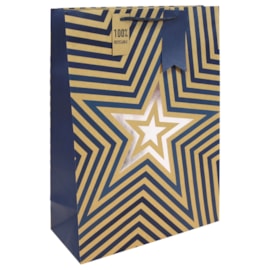 Kraft Blue Stars Gift Bag Xl (34966-1WC)