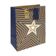 Kraft Blue Stars Gift Bag Large (34966-2C)