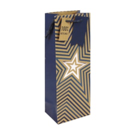 Kraft Blue Stars Bottle Bag (34966-4C)