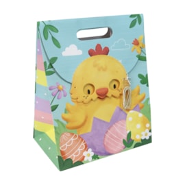 Easter Chick Face Gift Bag Xw Gusset Large (35212-2WC)