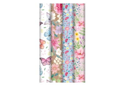 Eurowrap 3m Floral Rollwrap (35588-GWC)