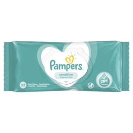 Pampers Baby Wipes Sensitive 52's (35952)