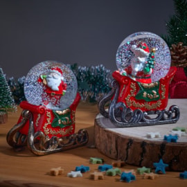 Three Kings Santa Sleigh Snow Sphere 8cm (2537010)