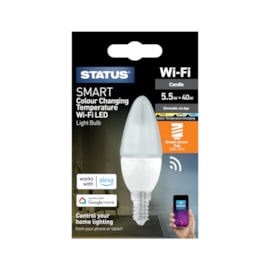 Status 5.5w E14 Smart Colour Changing Led Bulb (40SSLCCCTE141PKB)