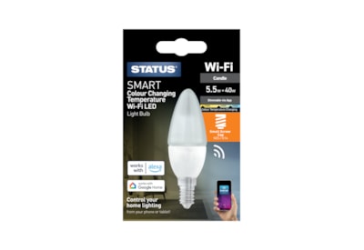 Status 5.5w E14 Smart Colour Changing Led Bulb (40SSLCCCTE141PKB)