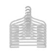 Wham Casa Set Of 8 Adult Coat Hangers Soft Grey (444005)