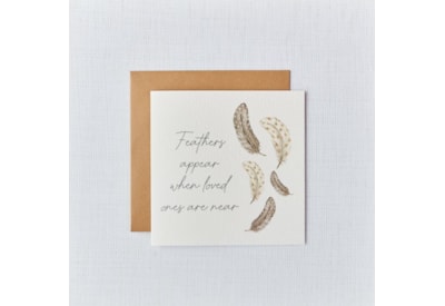 Grey Feather Sympathy Card (4AG241)