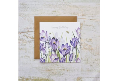 Happy Birthday Floral Delights Crocus Card (4FD304)