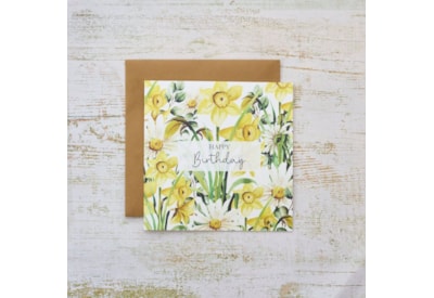 Happy Birthday Floral Delights Daffodil Card (4FD306)