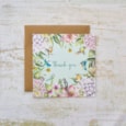 Floral Feather Birds Thank You Card (4FE101)