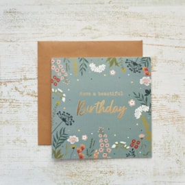 Floral Home Beautiful Birthday Card (4HF130)