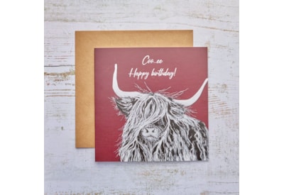 Highland Cow Cooee Birthday Card (4HL280)