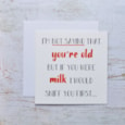 Old Milk Birthday Card (4JL100)