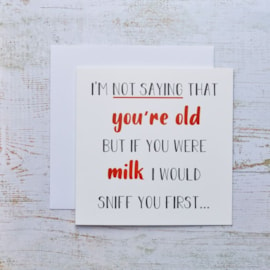 Old Milk Birthday Card (4JL100)