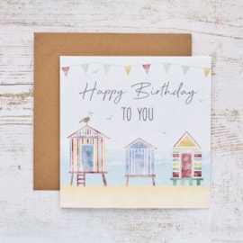 Beach Hut Birthday Card (4NT231)