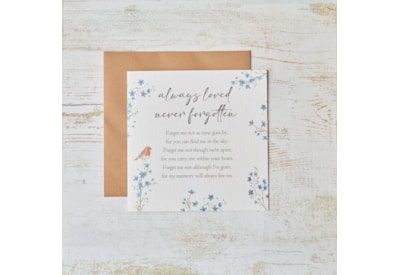 Robin Forget Me Not Never Forgotten Card (4RF200)