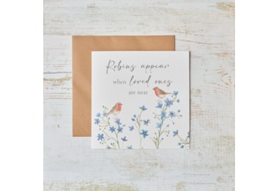 Robin Forget Me Not Sympathy Card (4RF201)