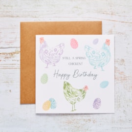 Spring Chicken Birthday Card (4SE140)