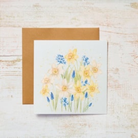 Floral Daffodil & Hyacinth Card (4SF312)