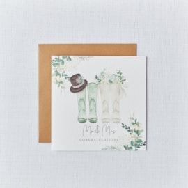 Mr & Mrs Wedding Card (4WG244)