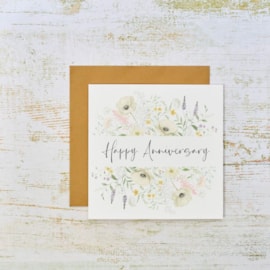 Happy Anniversary Pretty Flowers Card (4WG250)