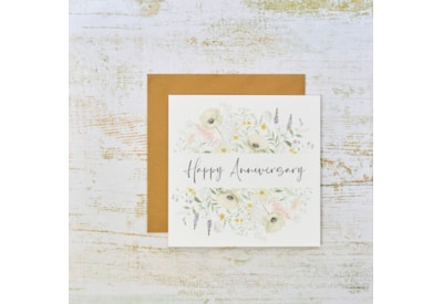 Happy Anniversary Pretty Flowers Card (4WG250)