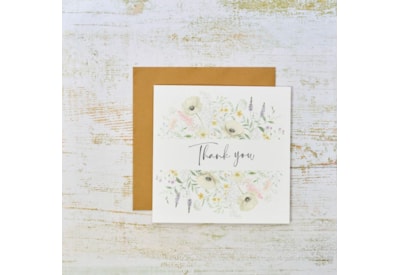 Thank You Pretty Flowers Card (4WG259)