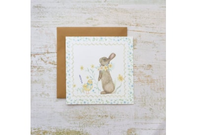 Bunny And Chick Floral Card (4WW100)