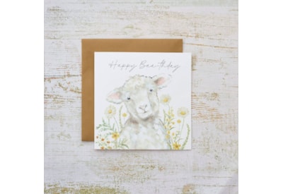 Floral Lamb Birthday Card (4WW102)