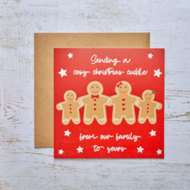 Gingerbread Family Christmas Card (4XS0037)