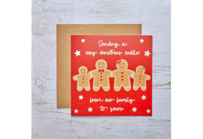 Gingerbread Family Christmas Card (4XS0037)