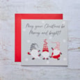 Gonk Grey With Snowflakes Christmas Card (4XS0048)