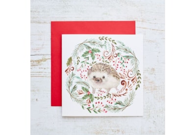 Folk Hedgehog Christmas Card (4XS0192)