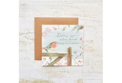 Robins Appear Scene Christmas Card (4XS0410)