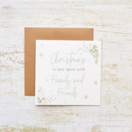 Christmas Family & Friends With Foliage Card (4XS0415)