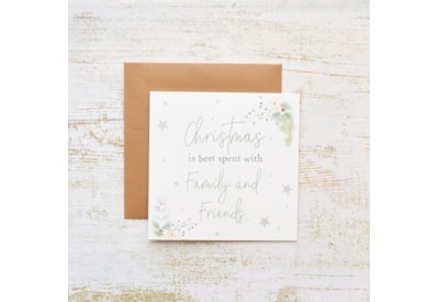 Christmas Family & Friends With Foliage Card (4XS0415)