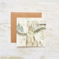 Hare With Woodland Space Christmas Card (4XS0426)